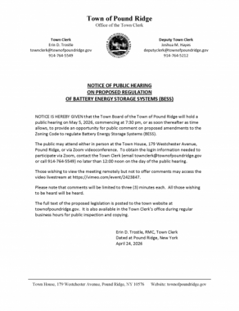 Notice of Public Hearing