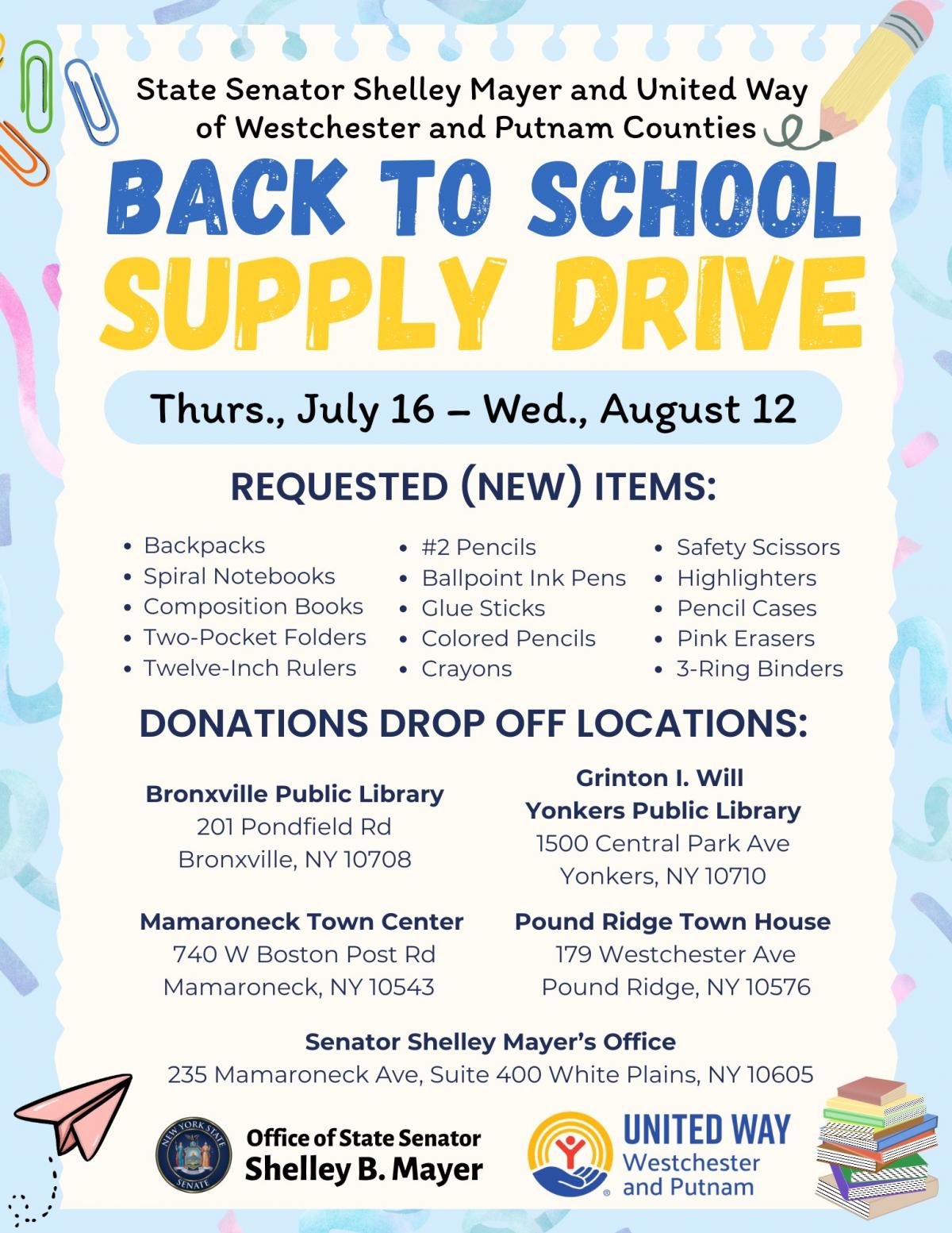 2026 Back to School Supply Drive